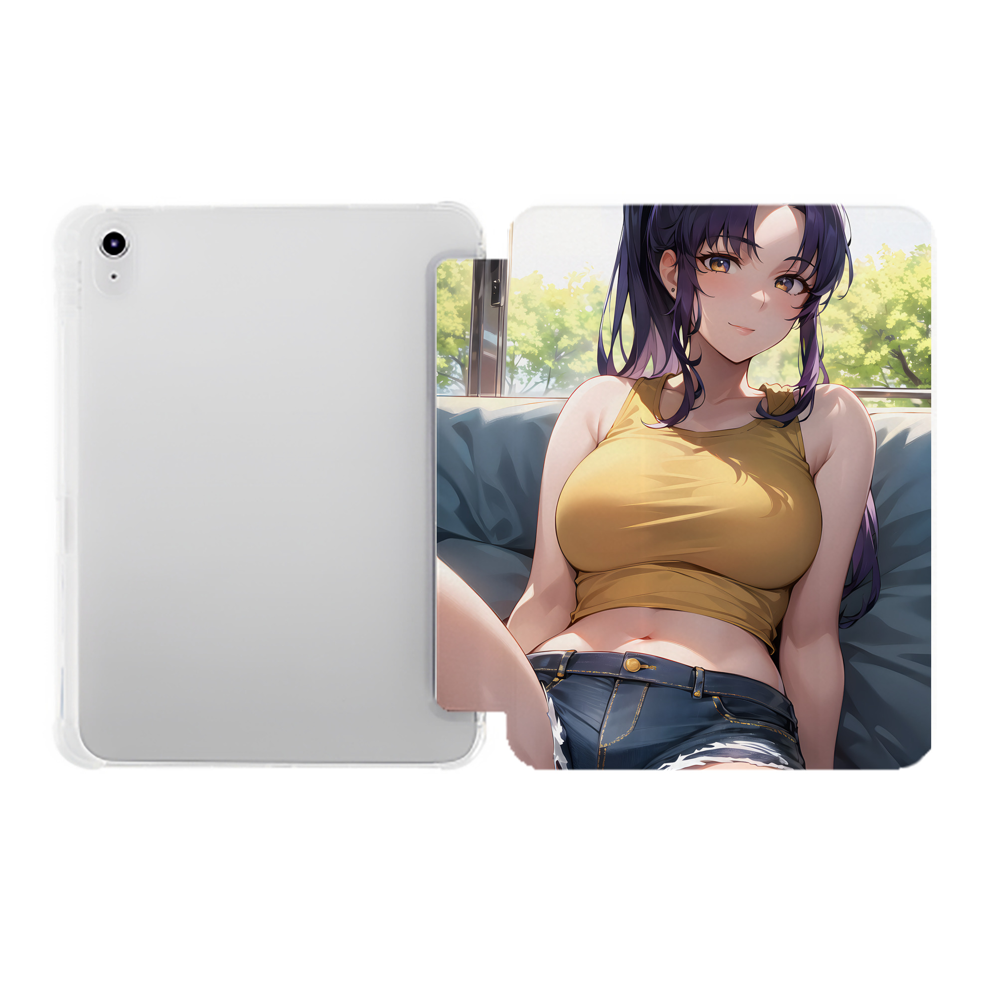 （画像用） EVA 新世紀エヴァンゲリオン IPad ケース ペン収納付き 三つ折りスタンド PUレザー×シリコン 対応機種9.5/10.5/10.9インチ